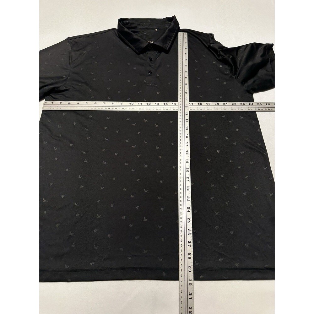 Swannies Golf Polo Shirt Performance Swan Bird All Over Print Eagle Crest Logo - Picture 6 of 9